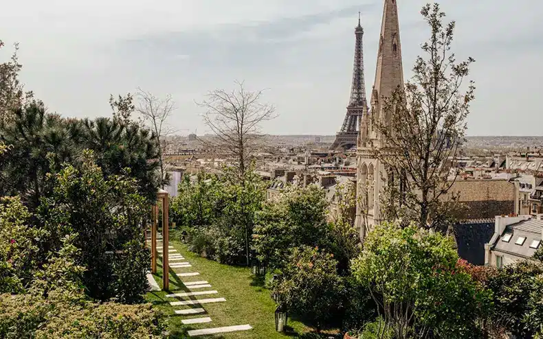 suite Penthouse Bulgari Hotel Paris vue paris