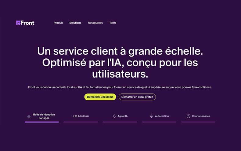 Front start up Saas Hexa