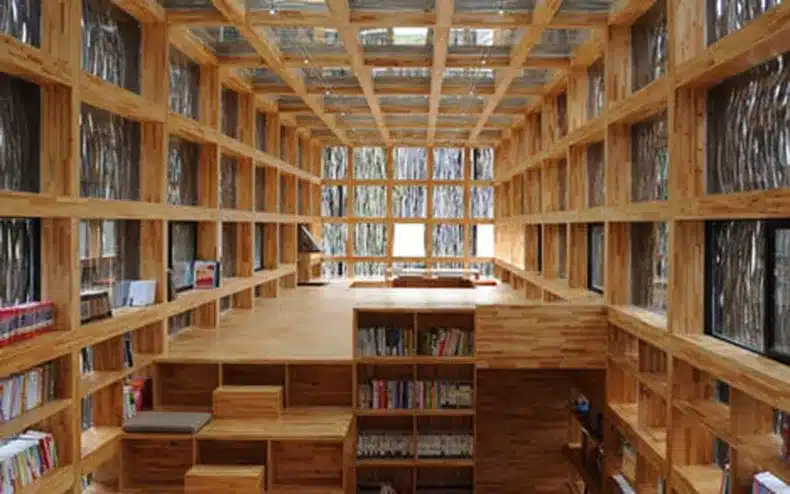 Liyuan Library en Chine par Li Xiaodong salle de lecture