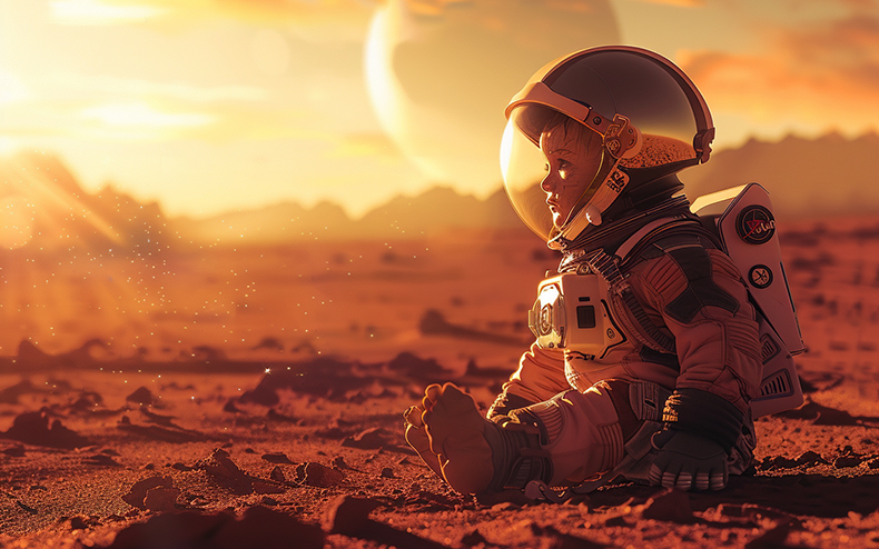 Humain nait sur Mars entretien avec IA