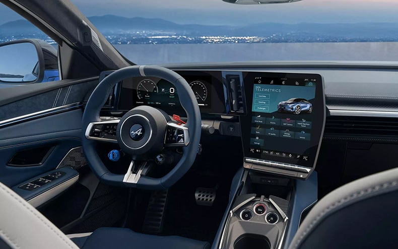 voiture électrique Alpine A390 interieur