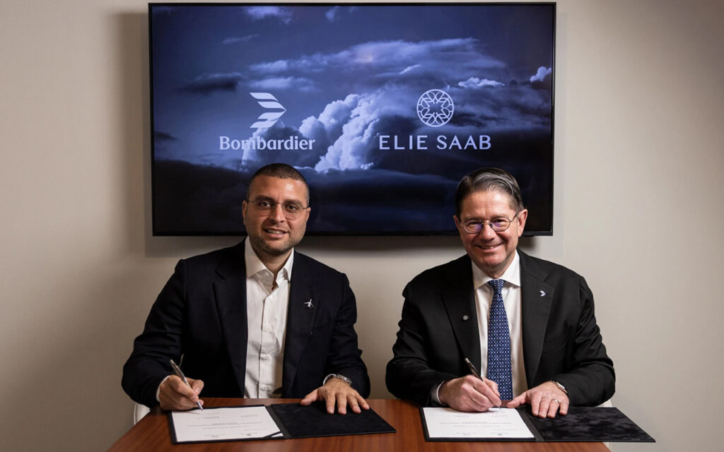 collaboration Bombardier Elie saab