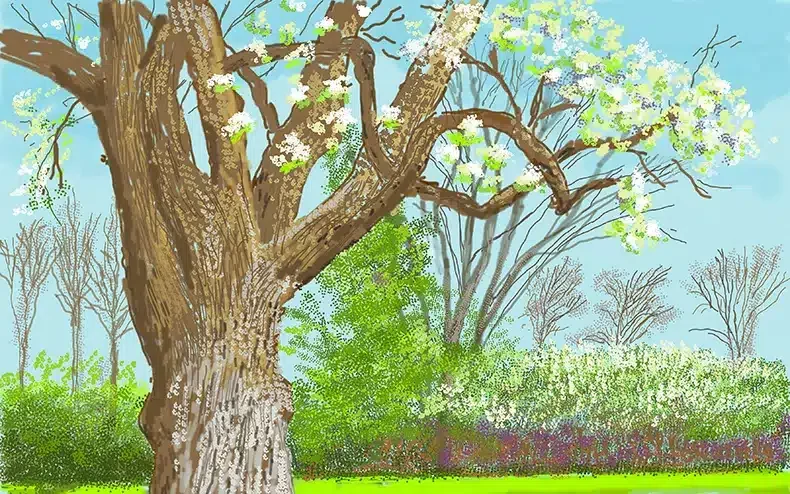 David Hockney arbre David Hockney Fondation Louis Vuitton arbre