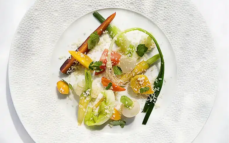 L’Arpège assiette L’Arpège d'Alain Passard repas